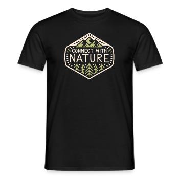 Verbinde dich mit der Natur - Männer T-Shirt - Schwarz - Vorne - AI Model Male 178 light (178cm)