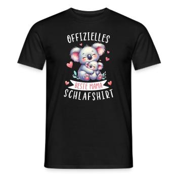 Official Best Mom Sleep Shirt Koala Bear Koala - Men's T-Shirt - black - Front - AI Model Male 178 light (178cm)