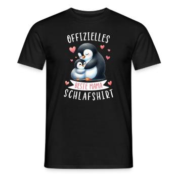 Offizielles Beste Mama Schlafshirt Pinguin - Männer T-Shirt - Schwarz - Vorne - AI Model Male 178 light (178cm)