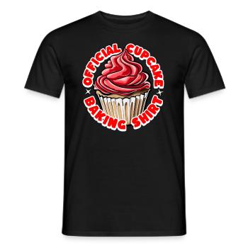 T-shirt officiel de pâtisserie Cupcake - t-shirt de pâtisserie cool - T-shirt homme - noir - Devant - AI Model Male 178 light (178cm)