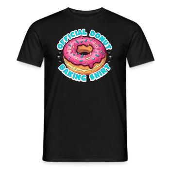 Offizielles Donut-Backshirt - cooles Gebäck-T-Shirt - Männer T-Shirt - Schwarz - Vorne - AI Model Male 178 light (178cm)