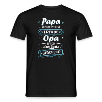 Anniversaire fête des pères papa grand-père cadeau - T-shirt homme - noir - Devant - AI Model Male 178 light (178cm)