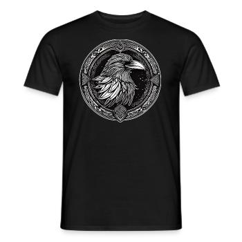 Corbeau viking - T-shirt homme - noir - Devant - AI Model Male 178 light (178cm)