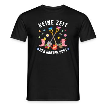 No Time The Garden Is Calling Dad Mom Gardener - Men's T-Shirt - black - Front - AI Model Male 178 light (178cm)