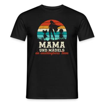 Team Super Mom and Daughters Mother's Day Gift - Men's T-Shirt - black - Front - AI Model Male 178 light (178cm)