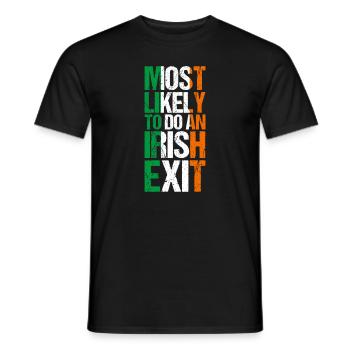 Le plus probable est une déclaration audacieuse sur le - T-shirt homme - noir - Devant - AI Model Male 178 light (178cm)
