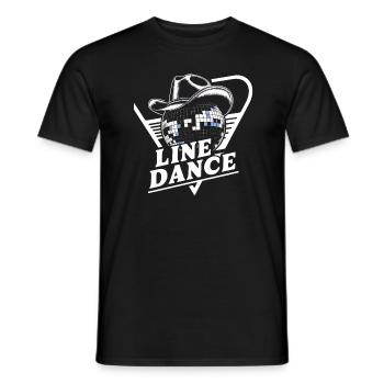 Linedans - Mænd T-shirt - sort - Foran - AI Model Male 178 light (178cm)