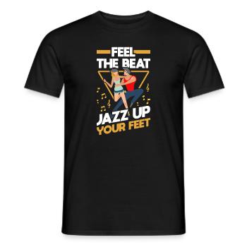 Sentez le rythme Jazzez vos pieds Dance Energy - T-shirt homme - noir - Devant - AI Model Male 178 light (178cm)
