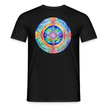 Symbol in bright colours - Men's T-Shirt - black - Front - AI Model Male 178 light (178cm)