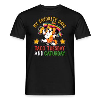 Taco Dienstag und Sonntag - Feinschmecker-Geschenk-Shirt - Männer T-Shirt - Schwarz - Vorne - AI Model Male 178 light (178cm)
