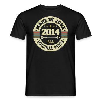 June 2014 Birthday Present June 2014 June 2014 - Men's T-Shirt - black - Front - AI Model Male 178 light (178cm)
