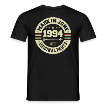 Juni 1994 Geburtstagsgeschenk Juni 1994 Juni 1994 - Männer T-Shirt - Schwarz - Vorne - AI Model Male 178 light (178cm)
