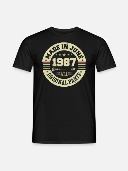 June 1987 Birthday Present June 1987 June 1987 - Men's T-Shirt - black