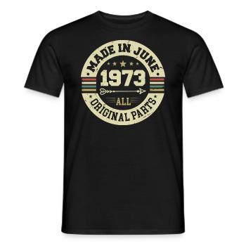 Juni 1973 Geburtstagsgeschenk Juni 1973 Juni 1973 - Männer T-Shirt - Schwarz - Vorne - AI Model Male 178 light (178cm)