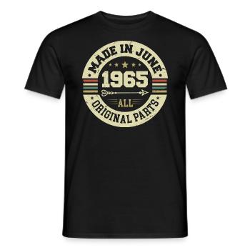 Juni 1965 Geburtstagsgeschenk Juni 1965 Juni 1965 - Männer T-Shirt - Schwarz - Vorne - AI Model Male 178 light (178cm)