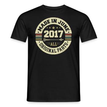 Juni 2017 Geburtstagsgeschenk Juni 2017 Juni 2017 - Männer T-Shirt - Schwarz - Vorne - AI Model Male 178 light (178cm)