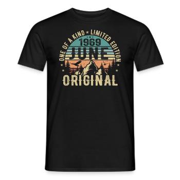 Légendaire depuis juin 1969 cadeau d’anniversaire 1969 - T-shirt homme - noir - Devant - AI Model Male 178 light (178cm)