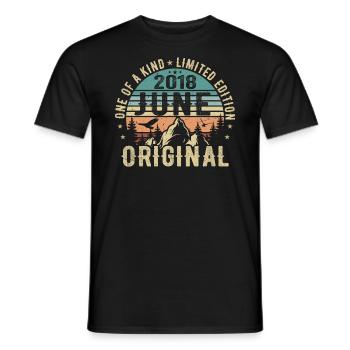 Legendär Seit Juni 2018 Geburtstag Geschenk 2018 - Männer T-Shirt - Schwarz - Vorne - AI Model Male 178 light (178cm)