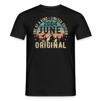 Legendär Seit Juni 2004 Geburtstag Geschenk 2004 - Männer T-Shirt - Schwarz - Vorne - AI Model Male 178 light (178cm)