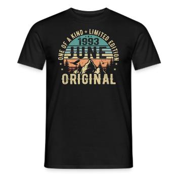 Légendaire depuis juin 1993 Cadeau d’anniversaire 1993 - T-shirt homme - noir - Devant - AI Model Male 178 light (178cm)