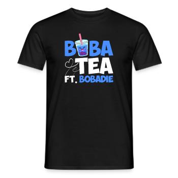 Boba Tea Ft. Bobadie - Men's T-Shirt - black - Front - AI Model Male 178 light (178cm)