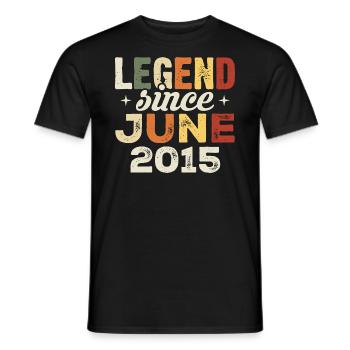 Juni 2015 Geburtstagsgeschenk Juni 2015 Juni 2015 - Männer T-Shirt - Schwarz - Vorne - AI Model Male 178 light (178cm)