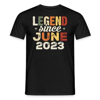 Juin 2023 Cadeau d’anniversaire Juin 2023 Juin 2023 - T-shirt homme - noir - Devant - AI Model Male 178 light (178cm)