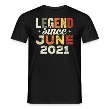 Juni 2021 Geburtstagsgeschenk Juni 2021 Juni 2021 - Männer T-Shirt - Schwarz - Vorne - AI Model Male 178 light (178cm)