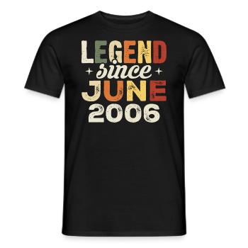 Juni 2006 Geburtstagsgeschenk Juni 2006 Juni 2006 - Männer T-Shirt - Schwarz - Vorne - AI Model Male 178 light (178cm)