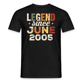 June 2005 Birthday Gift June 2005 June 2005 - Men's T-Shirt - black - Front - AI Model Male 178 light (178cm)
