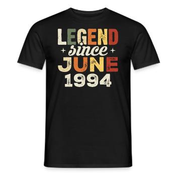 Juni 1994 Geburtstagsgeschenk Juni 1994 Juni 1994 - Männer T-Shirt - Schwarz - Vorne - AI Model Male 178 light (178cm)