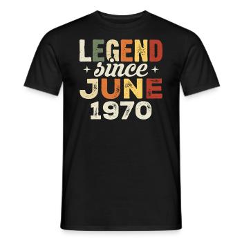 Juni 1970 Geburtstagsgeschenk Juni 1970 Juni 1970 - Männer T-Shirt - Schwarz - Vorne - AI Model Male 178 light (178cm)