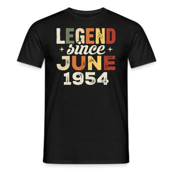 Juni 1954 Geburtstagsgeschenk Juni 1954 Juni 1954 - Männer T-Shirt - Schwarz - Vorne - AI Model Male 178 light (178cm)