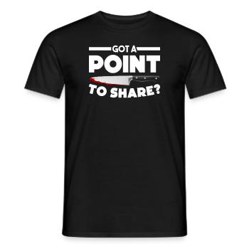 I have a point to share - Men's T-Shirt - black - Front - AI Model Male 178 light (178cm)