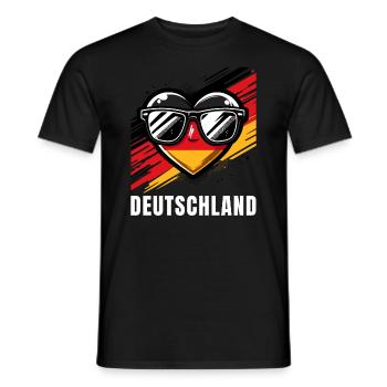 Soccer Sunglasses Flag Soccer Germany - Men's T-Shirt - black - Front - AI Model Male 178 light (178cm)