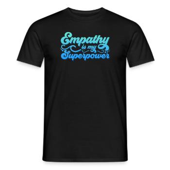 L’empathie est mon superpouvoir - T-shirt homme - noir - Devant - AI Model Male 178 light (178cm)