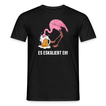 Costume de flamant rose de carnaval de festival de carnaval - T-shirt homme - noir - Devant - AI Model Male 178 light (178cm)