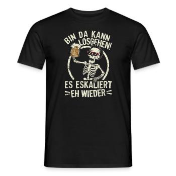 Costume de squelette de carnaval de carnaval - T-shirt homme - noir - Devant - AI Model Male 178 light (178cm)