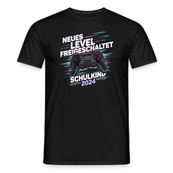 School enrollment back to school boys schoolchild 2024 - Men's T-Shirt - black - Front - AI Model Male 178 light (178cm)