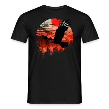Red Milan Bird Bird of Prey - Men's T-Shirt - black - Front - AI Model Male 178 light (178cm)