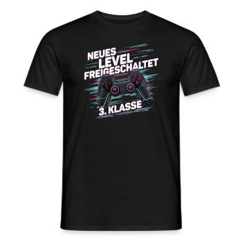 Garçons Écolier 3ème année Gamer Gamer - T-shirt homme - noir - Devant - AI Model Male 178 light (178cm)