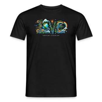 Le Jour de la Terre est chaque jour Climat Nature Environnement Terre - T-shirt homme - noir - Devant - AI Model Male 178 light (178cm)