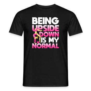 Standing upside down is normal for me - Men's T-Shirt - black - Front - AI Model Male 178 light (178cm)
