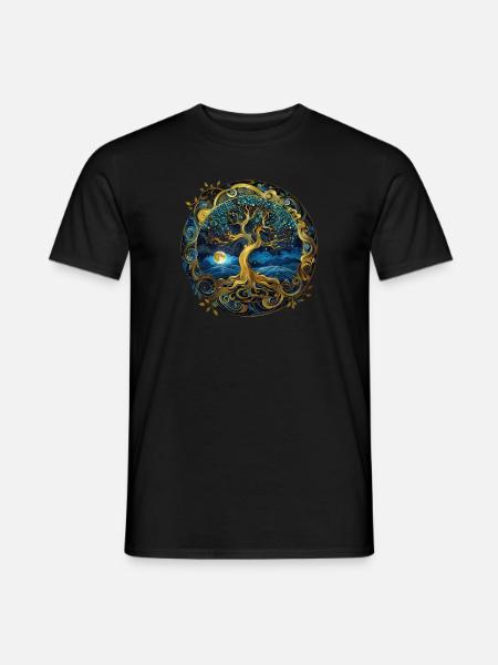 Nordisch Keltischer Baum Tree Of Life Lebensbaum - Männer T-Shirt - Schwarz