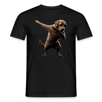 Dabbing Hunde Tierliebhaber Dab Labrador Retriever - Männer T-Shirt - Schwarz - Vorne - AI Model Male 178 light (178cm)