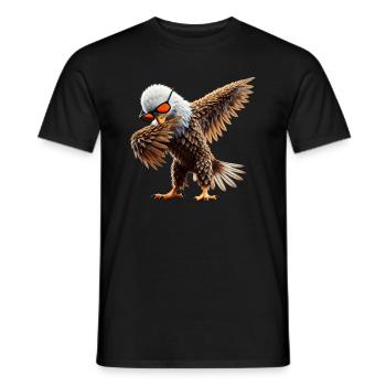 Dabbing Adler Tier Tierliebhaber Cool Motiv Dab - Männer T-Shirt - Schwarz - Vorne - AI Model Male 178 light (178cm)