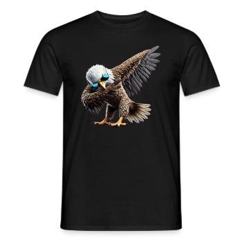 Dabbing Adler Tier Tierliebhaber Cool Motiv Dab - Männer T-Shirt - Schwarz - Vorne - AI Model Male 178 light (178cm)
