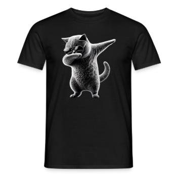 Dabbing British Shorthair Cat Dab Pets - Men's T-Shirt - black - Front - AI Model Male 178 light (178cm)