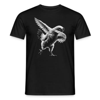 drôle dabbing poulet fermier amoureux des animaux dab - T-shirt homme - noir - Devant - AI Model Male 178 light (178cm)