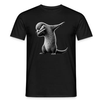Funny Dabbing Otter Dance Animal Lover Dab - Men's T-Shirt - black - Front - AI Model Male 178 light (178cm)